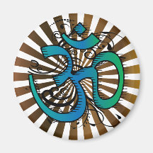 Abstract-om-4 Fridge Magnets