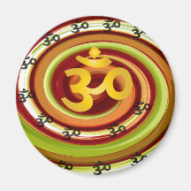 Abstract-om-5 Fridge Magnets