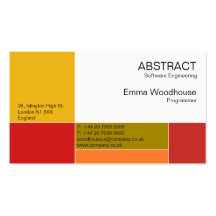 Abstract Orange & Red Business Card Template