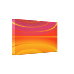 Abstract Orange Swirl Wrapped Canvas Print