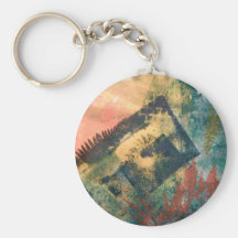 abstract organic shapes key chain