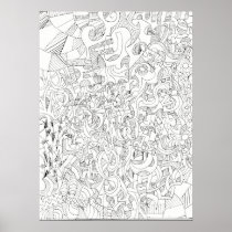 Abstract Outlines Poster