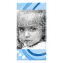 ABSTRACT OVAL BLUE PHOTOCARD PICTURE CARD