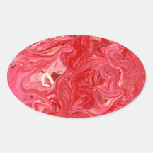 Abstract - Paint - My ice cream melted Oval Sticker