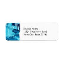 Abstract Painting 68 Ocean Tide Return Address Label