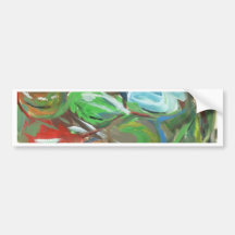 Abstract painting bumper stickers