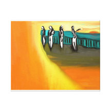 Abstract painting gallery wrap canvas