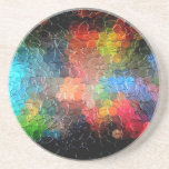 Abstract Painting | Dynamic Colours Beverage Coaster