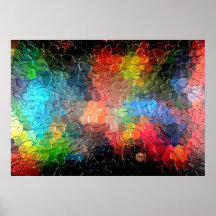 Abstract painting | Lights in the Night Print