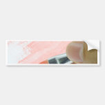 Abstract painting with red watercolor bumper stickers