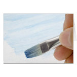 Abstract painting with watercolor greeting card