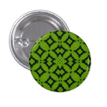 Abstract Pattern 23 green black Pinback Button