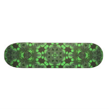 Abstract Pattern Green Skate Board