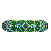 Abstract Pattern green Skateboard