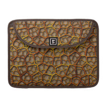 Abstract Pattern of Gold and Brown MacBook Pro Sleeves