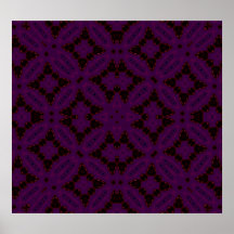 Abstract Pattern purple and black Posters
