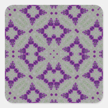Abstract Pattern Purple Square Stickers
