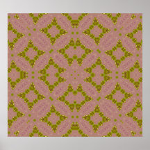 Abstract Pattern Two Colour Poster