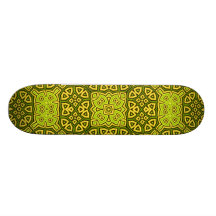 Abstract Pattern yellow Custom Skateboard