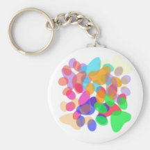 Abstract Paw Prints Keychain