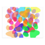 Abstract Paw Prints Postcard