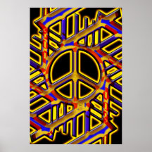 ABSTRACT PEACE SIGN POSTER