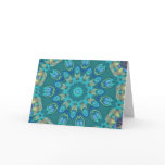 Abstract Peacock Feathers Card