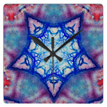ABSTRACT PINK BLUE STAR
