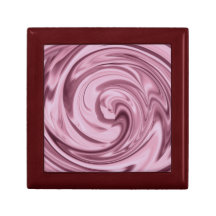 Abstract Pink Satin Swirl Jewelry Box