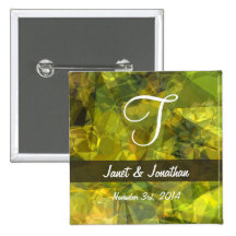 Abstract Polygons 3 Monogram Button
