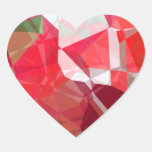 Abstract Polygons 52 Heart Sticker