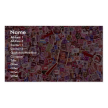 Abstract Postage stamps and magnifiers Business Card Template