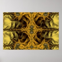 Abstract Poster Old Gold