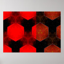 Abstract Poster - Red Squares