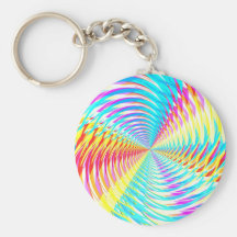 Abstract / Psychedelic Radial Pattern: Key Chain