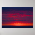 Abstract Purple and Orange Sunset Posters