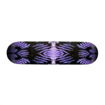 Abstract Purple & Black Fern Skateboard
