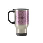 Abstract Purple Flower Travel Mug