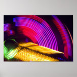 Abstract Purple Yellow Red and Green Lights Poster