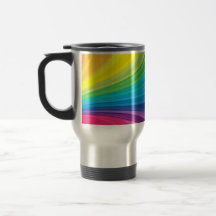 Abstract Rainbow Aluminum Travel Mug
