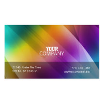 Abstract rainbow business card