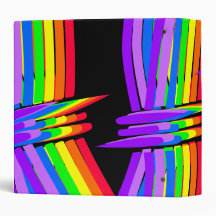 Abstract Rainbow Colours Designed Binder