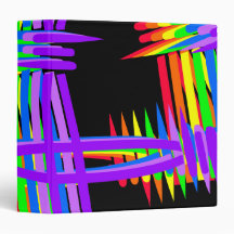 Abstract Rainbow Colours Designed Binder