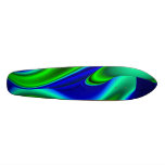 Abstract Rainbow in green and blue Personalisiertes Skateboard