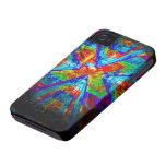 Abstract rainbow iPhone 4 case by valxart