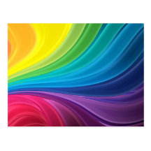 Abstract Rainbow Swirl Postcard