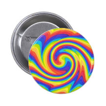 Abstract rainbow whirl button