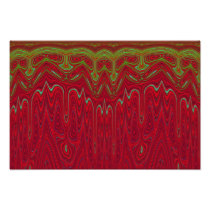 Abstract Red and Green Tribal Design