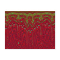 Abstract Red and Green Tribal Design