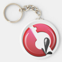 abstract red key chain
